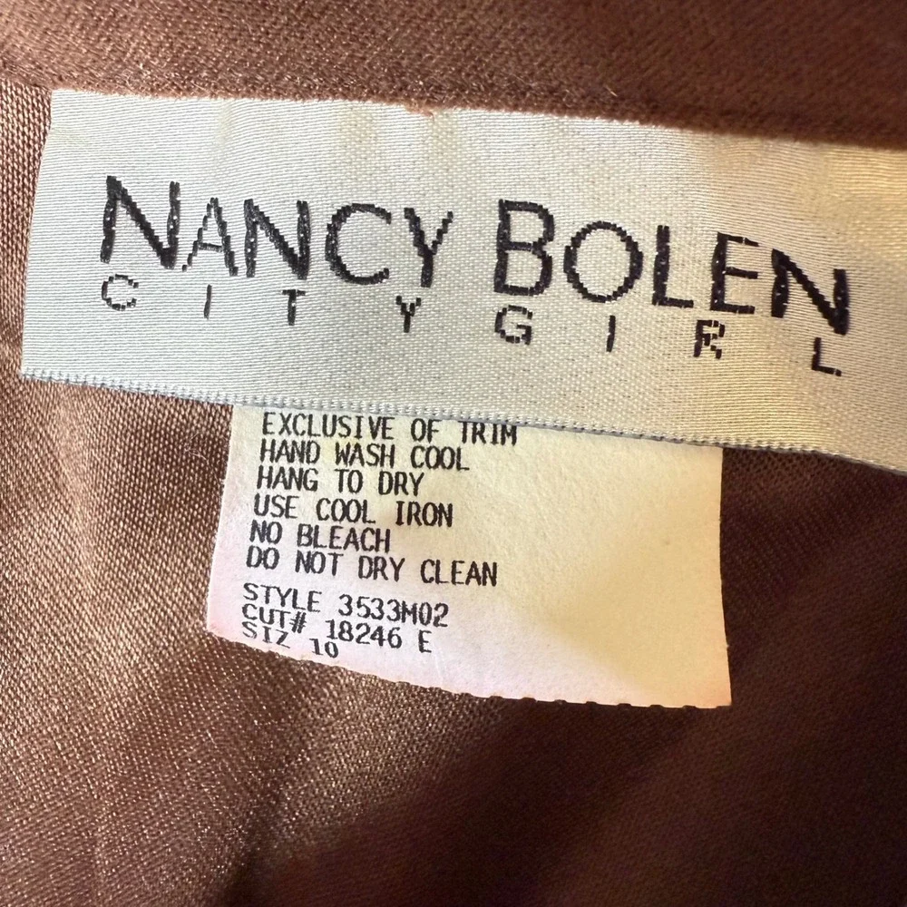 Vintage City Girl Vest Brown Faux Suede Animal Print‎ Embellished Sleeveless